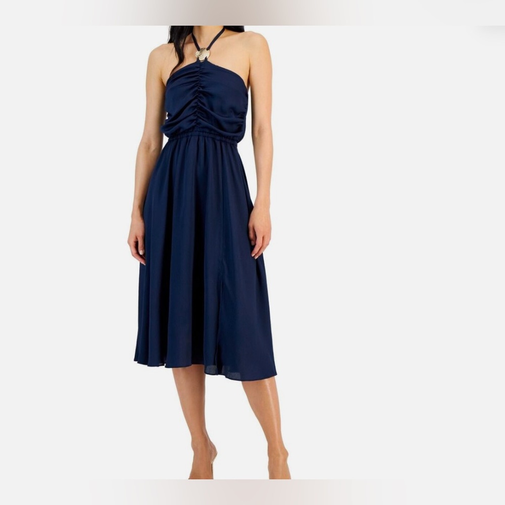 Y2K inspired I.n.c. International Concepts Women's Ruched Halter Dress